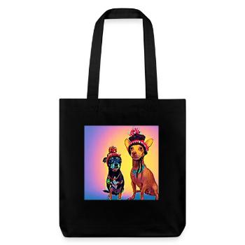 Pop-Art - Stanley/Stella recycelter Heavyweight Stoffbeutel - Schwarz - Vorne