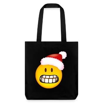 Smiley Glossy Desperate Christmas - Stanley/Stella Heavyweight Recycled Tote Bag - black - Front
