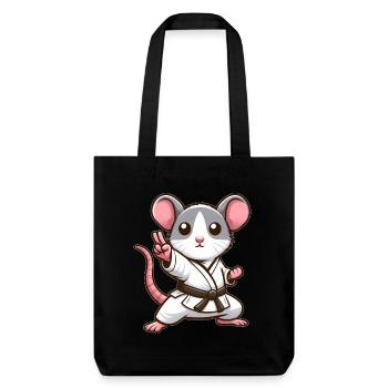Souris Rat Karaté Arts Martiaux Japonais Arts Martiaux Arts Martiaux - Tote bag épais recyclé Stanley/Stella - noir - Devant