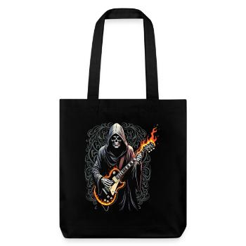 Grim Reaper with Guitar - Rock Style - Stanley/Stella Heavyweight Recycled Tote Bag - black - Front