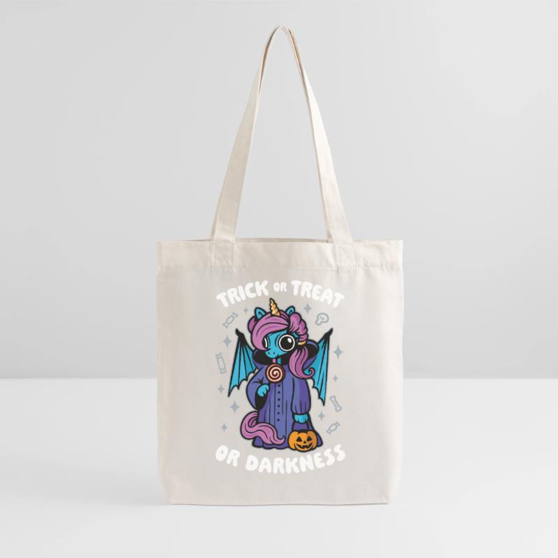 Dunkles süßes Einhorn - Süßes oder Saures oder Dunkelheit Stanley/Stella recycelter Heavyweight Stoffbeutel