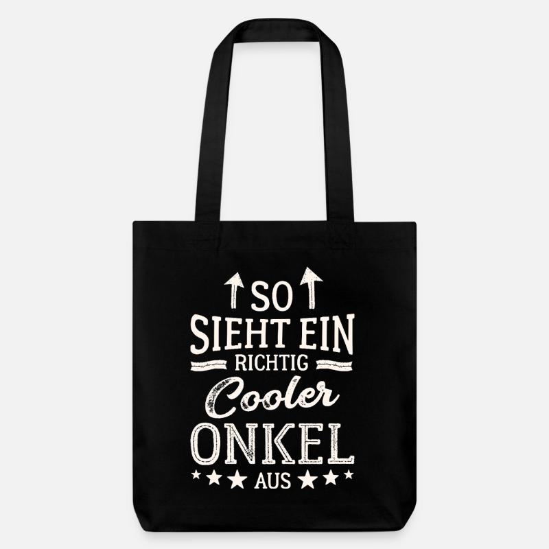 So sieht ein richtig cooler Onkel aus - Stanley/Stella recycelter Heavyweight Stoffbeutel - Schwarz