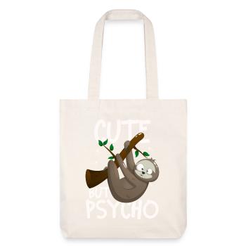 Paresseux mignon mais psychopathe fou - Tote bag épais recyclé Stanley/Stella - blanc cassé - Devant