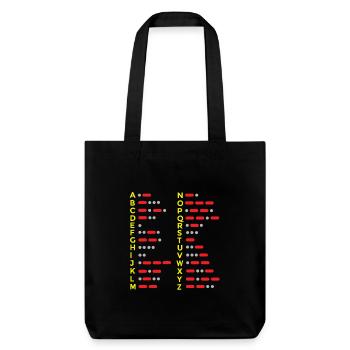 Morse Alphabet - Stanley/Stella Heavyweight Recycled Tote Bag - black - Front