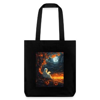 Halloween Geschenk Frauen Geist Männer Kinder Deko - Stanley/Stella recycelter Heavyweight Stoffbeutel - Schwarz - Vorne