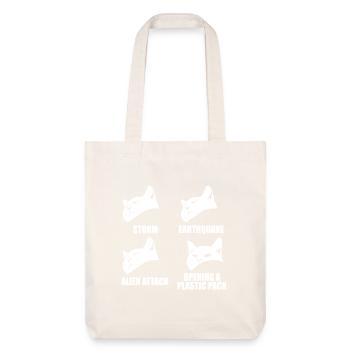 Cat - selective perception - saying - Stanley/Stella Heavyweight Recycled Tote Bag - natural white - Front