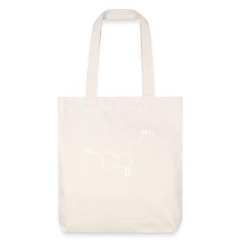 Serotonin Strukturformel - weiß - Stanley/Stella recycelter Heavyweight Stoffbeutel - Naturweiß - Vorne