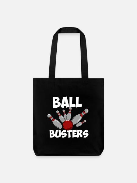 Ball Busters Bowling Design - Stanley/Stella recycelter Heavyweight Stoffbeutel - Schwarz