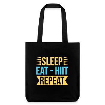 Fanatiques de fitness Dormir Manger Hiit Répéter - Tote bag épais recyclé Stanley/Stella - noir - Devant