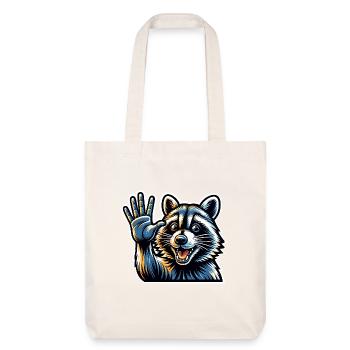 Waschbär - Stanley/Stella recycelter Heavyweight Stoffbeutel - Naturweiß - Vorne