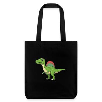Dino Cartoon Spinosaurus - Stanley/Stella recycelter Heavyweight Stoffbeutel - Schwarz - Vorne