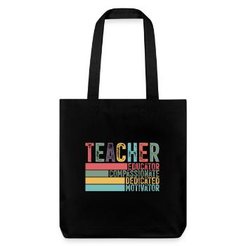 Teacher - Stanley/Stella recycelter Heavyweight Stoffbeutel - Schwarz - Vorne