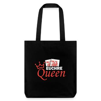 Conception de jeux de cartes Euchre Queen - Tote bag épais recyclé Stanley/Stella - noir - Devant