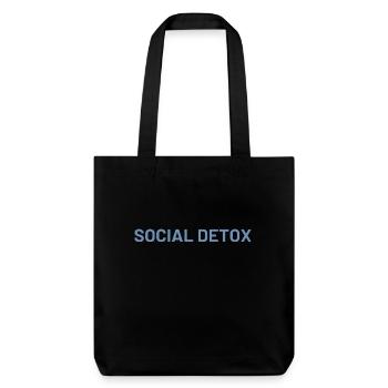 Social Detox Social Isolation Sayings - Stanley/Stella Heavyweight Recycled Tote Bag - black - Front