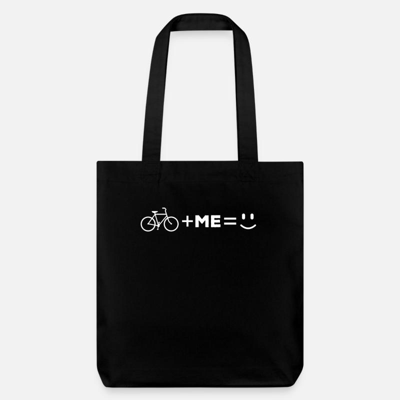 Équation de vélo I plus vélo égal heureux - Tote bag épais recyclé Stanley/Stella - noir