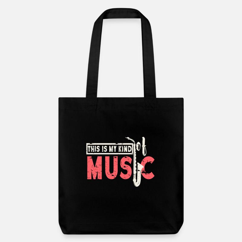 Saxophone - Tote bag épais recyclé Stanley/Stella - noir