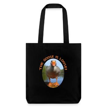 The Goose is loose! - Stanley/Stella recycelter Heavyweight Stoffbeutel - Schwarz - Vorne