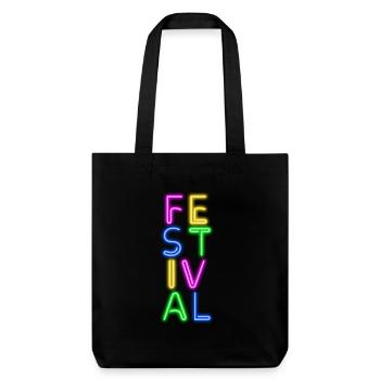 Festival - Stanley/Stella recycelter Heavyweight Stoffbeutel - Schwarz - Vorne