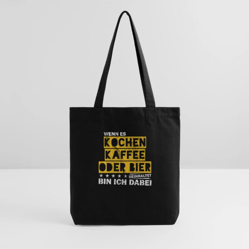 Kochen Kaffee oder Bier Junggesellenabschied Stanley/Stella recycelter Heavyweight Stoffbeutel
