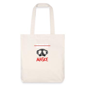 Tauchen -Brille Maske T-Shirt - Stanley/Stella recycelter Heavyweight Stoffbeutel - Naturweiß - Vorne