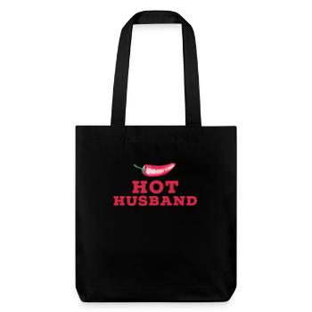 Hot Husband Chilli saying for fathers - Stanley/Stella Heavyweight Recycled Tote Bag - black - Front