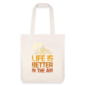 La vie est meilleure dans les airs Parapente - Tote bag épais recyclé Stanley/Stella - blanc cassé - Devant