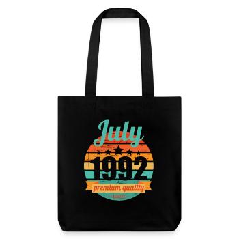 Born July 1992 30 years 30s 30th birthday - Stanley/Stella Heavyweight Recycled Tote Bag - black - Front