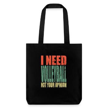 Volleyball Spruch lustig - Stanley/Stella recycelter Heavyweight Stoffbeutel - Schwarz - Vorne