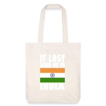 India Flag Saying - Stanley/Stella Heavyweight Recycled Tote Bag - natural white - Front