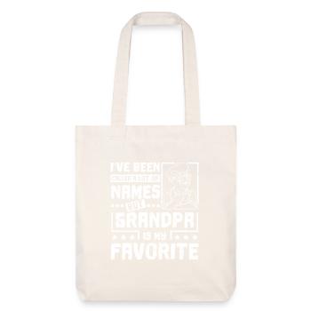 Grand-père est mon nom préféré - Tote bag épais recyclé Stanley/Stella - blanc cassé - Devant