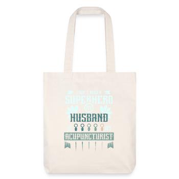 Mon mari est acupuncteur - Tote bag épais recyclé Stanley/Stella - blanc cassé - Devant