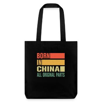Born in China - Stanley/Stella Heavyweight Recycled Tote Bag - black - Front