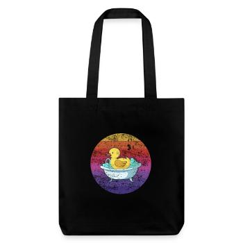 Baignoire de canard rétro - Tote bag épais recyclé Stanley/Stella - noir - Devant