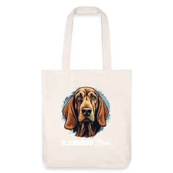 Hund Bloodhound - Stanley/Stella recycelter Heavyweight Stoffbeutel - Naturweiß - Vorne