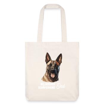 Hund Belgischer Schäferhund - Stanley/Stella recycelter Heavyweight Stoffbeutel - Naturweiß - Vorne