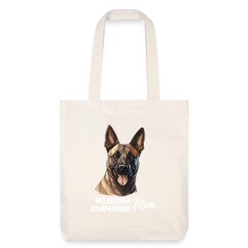 Hund Belgischer Schäferhund - Stanley/Stella recycelter Heavyweight Stoffbeutel - Naturweiß - Vorne