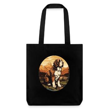 Chien Saint-Bernard - Tote bag épais recyclé Stanley/Stella - noir - Devant