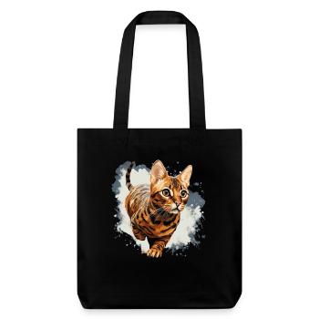 Bengal Cat - Stanley/Stella Heavyweight Recycled Tote Bag - black - Front