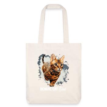Bengal Cat - Stanley/Stella Heavyweight Recycled Tote Bag - natural white - Front