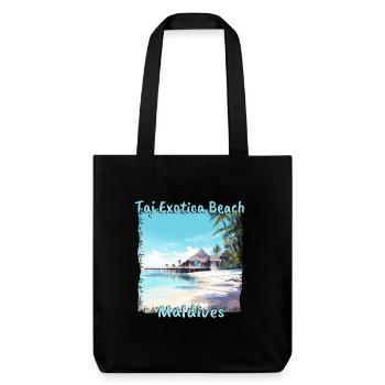 Taj Exotica Beach Maldives Vacances au coucher du soleil - Tote bag épais recyclé Stanley/Stella - noir - Devant