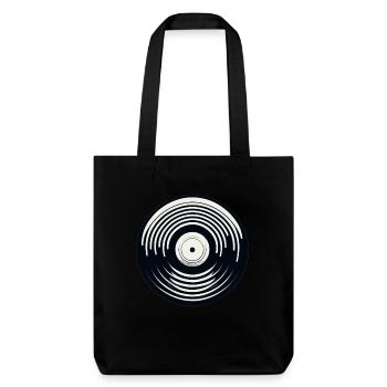 Disque vinyle - Tote bag épais recyclé Stanley/Stella - noir - Devant