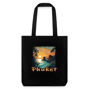 Coucher de soleil de Phuket Style Grunge - Tote bag épais recyclé Stanley/Stella - noir - Devant