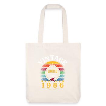 Vintage rétro année 1986 sunset - Tote bag épais recyclé Stanley/Stella - blanc cassé - Devant
