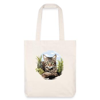 Tabby Kitten Tabby Cat - Stanley/Stella Heavyweight Recycled Tote Bag - natural white - Front