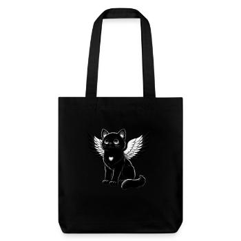 Black Cat Angel Wings Gothic Style - Stanley/Stella Heavyweight Recycled Tote Bag - black - Front