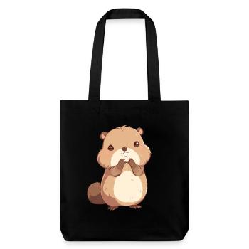 Beaver Biber - Tote bag épais recyclé Stanley/Stella - noir - Devant