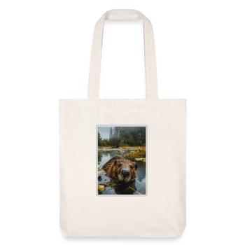Beaver Biber - Tote bag épais recyclé Stanley/Stella - blanc cassé - Devant