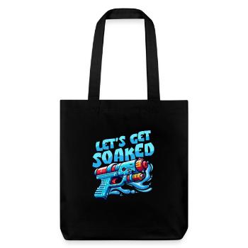 Let's Get Soaked Water Fun Summer Squirt Gun - Stanley/Stella Heavyweight Recycled Tote Bag - black - Front