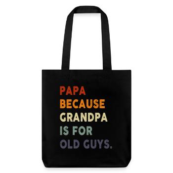 Cool Grandpa Grandfather Papa Parent Fathers Day - Stanley/Stella Heavyweight Recycled Tote Bag - black - Front