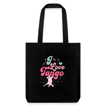 I Love Tango Latin Music Tango Dance - Stanley/Stella Heavyweight Recycled Tote Bag - black - Front